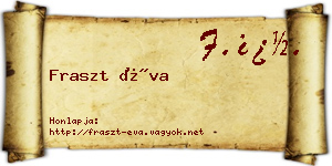 Fraszt Éva névjegykártya