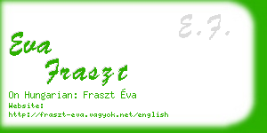 eva fraszt business card